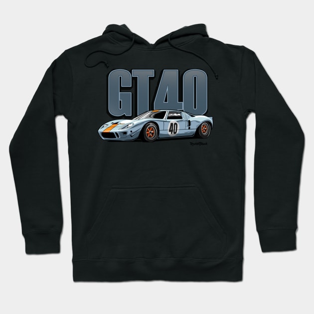 Le mans GT40 mk1 Hoodie by ASAKDESIGNS